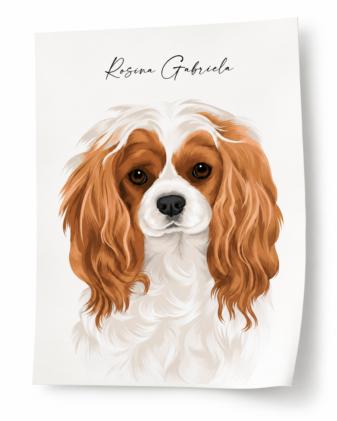 Fine-art poster print with a curled edge